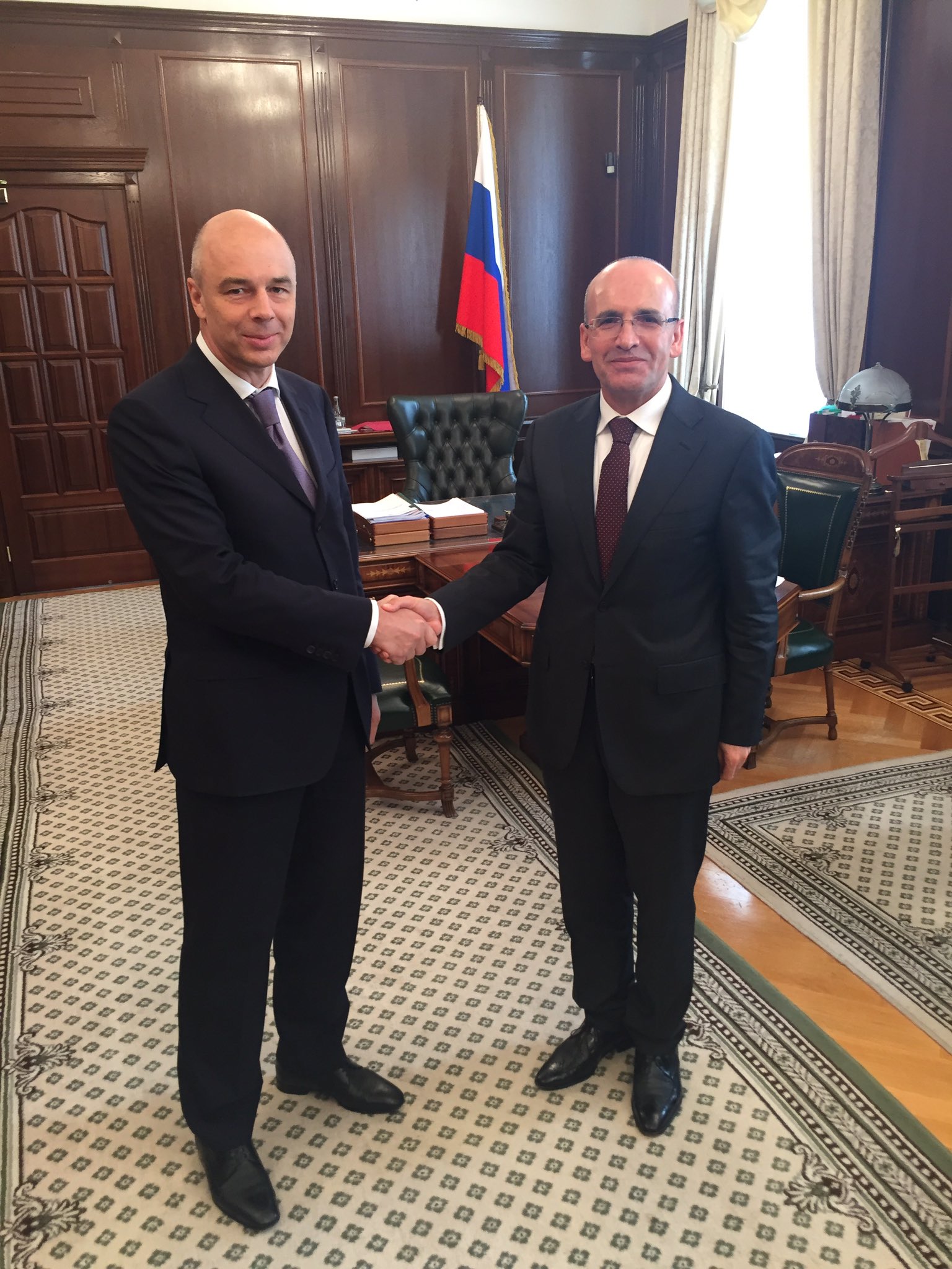 Anton Siluanov (left) said the Kremlin-backed crypto exchange is only for Russian investors who meet certain income and wealth thresholds. Source: Mehmet Simsek