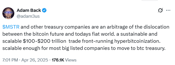 Adam Back discussing hyperbitcoinization.