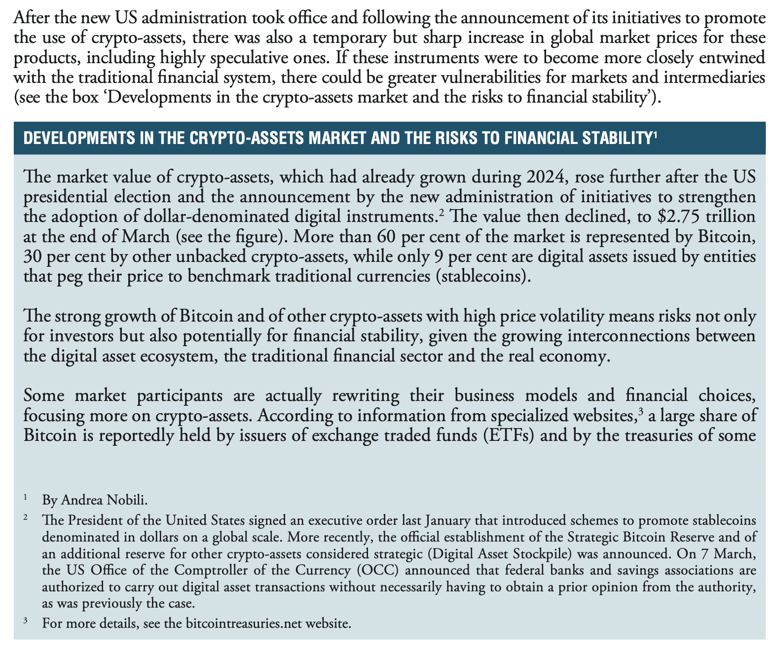 Excerpt from the Bank of Italy’s Financial Stability Report. Source: Bank of Italy