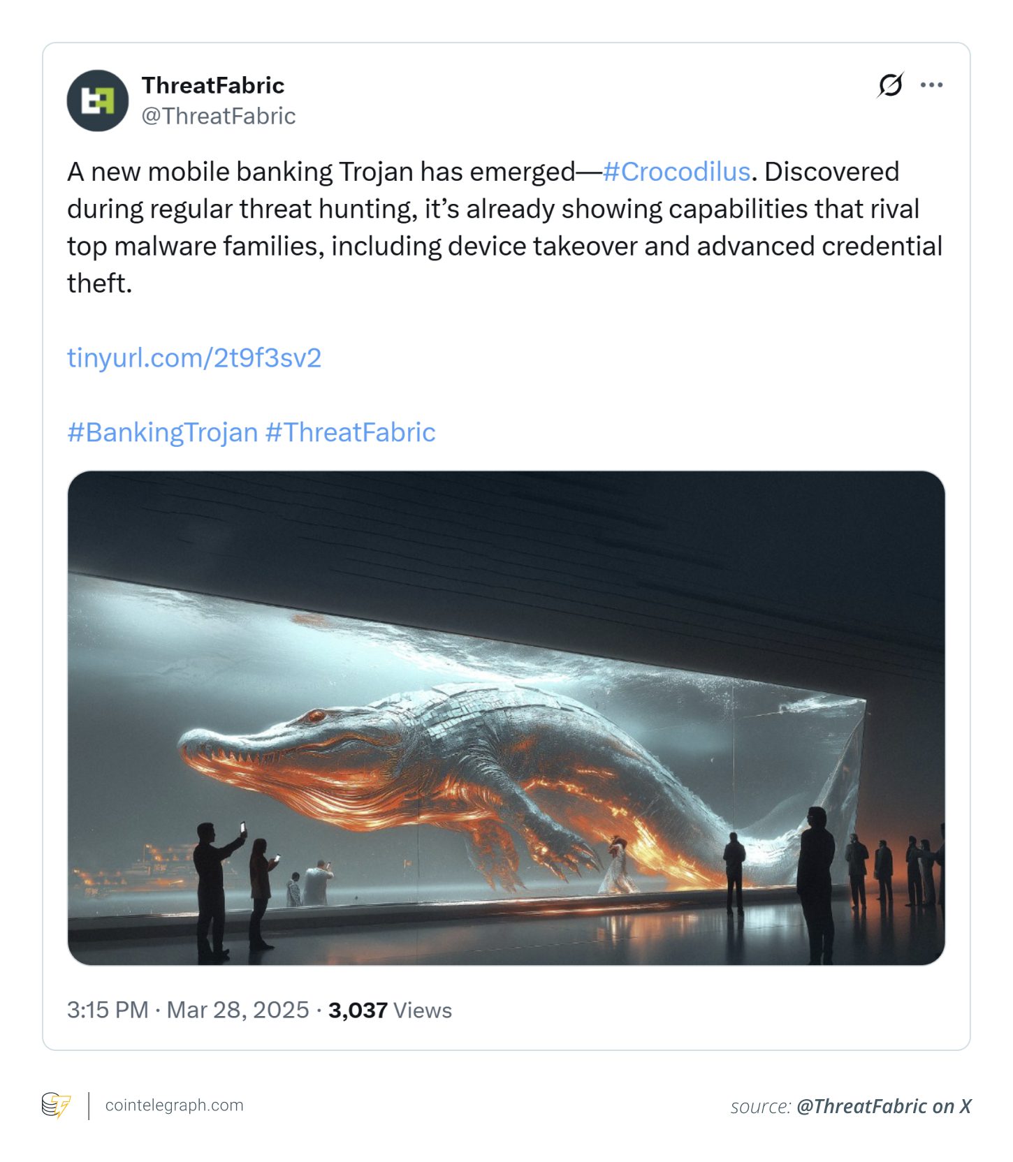 Crocodilus Malware disclosed by ThreatFabric
