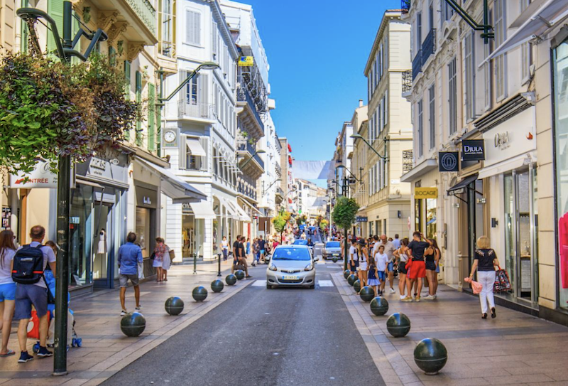 The Rue d’Antibes, Canne’s shopping and commercial district. Source: City of Cannes