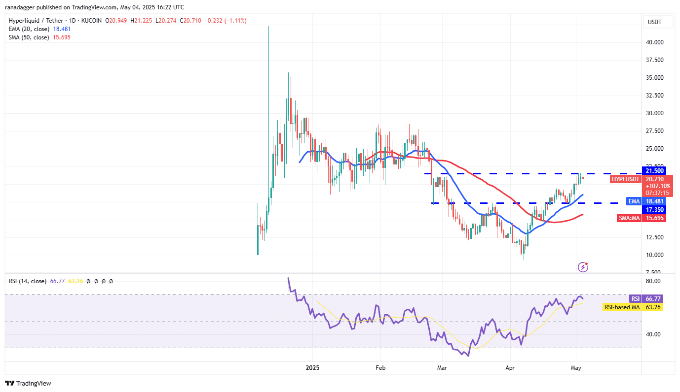 HYPE/USDT daily chart. Source: Cointelegraph/TradingView