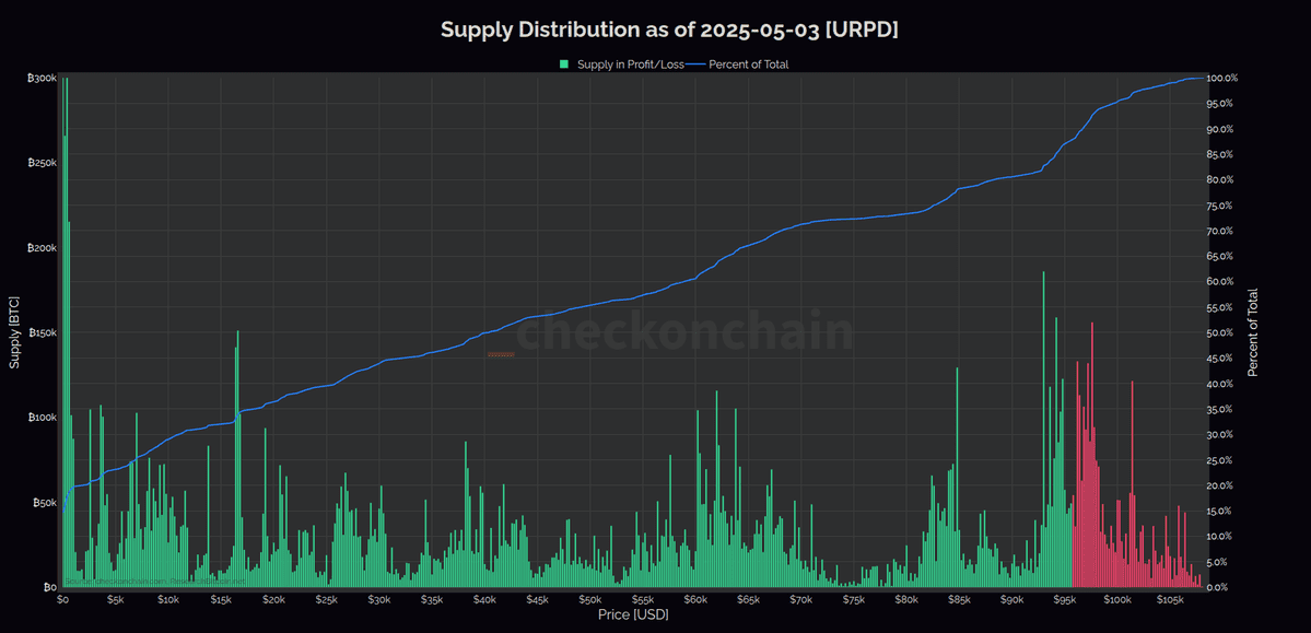 Bitcoin distribution. Source: Checkonchain