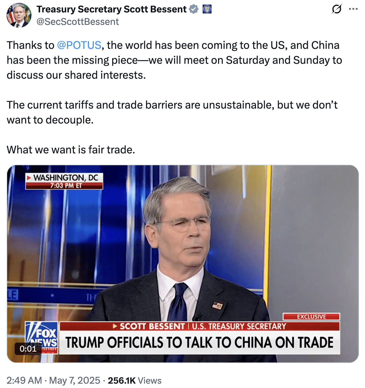 Source: Treasury Secretary Scott Bessent