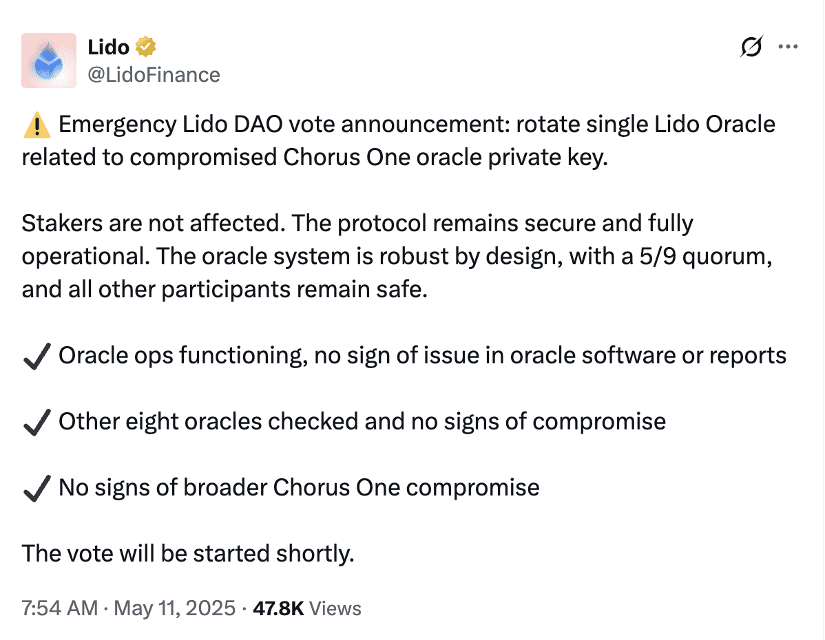 Cybersecurity, Hacks, Lido DAO, Source: Lido Finance