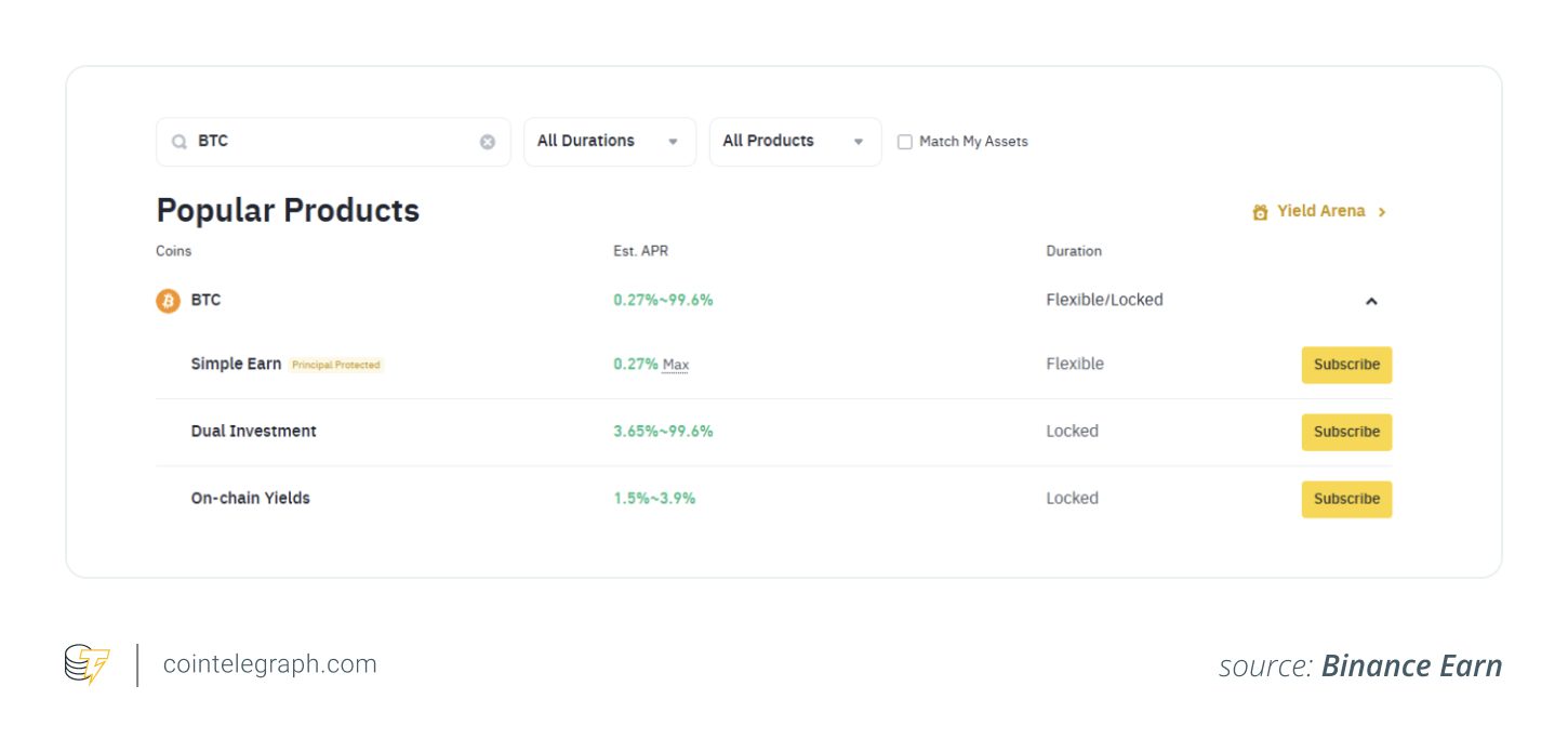 Stake BTC on Binance Earn Binance Earn