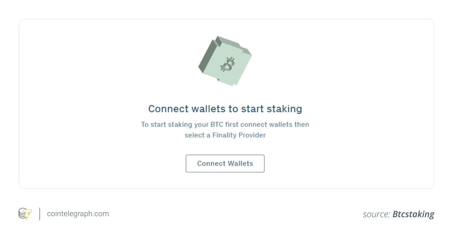 Connect your wallet to Babylon staking interface Connect your wallet to Babylon staking interface