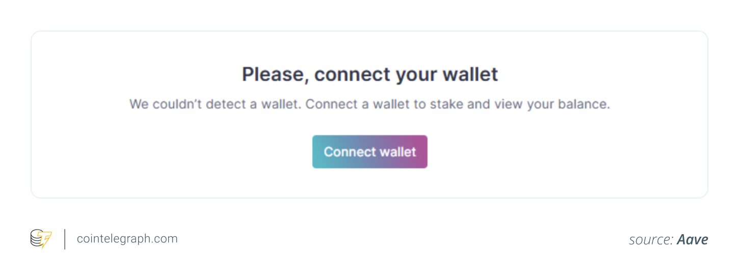 Connect your wallet to Aave platform Connect your wallet to Aave platform