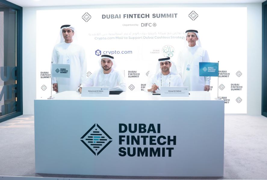 Ahmad Ali Meftah (left) said the government is still working on a crypto regulatory framework. Source: Dubai Department of Finance