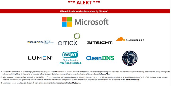 Domains seized by Microsoft. Source: Microsoft Blog