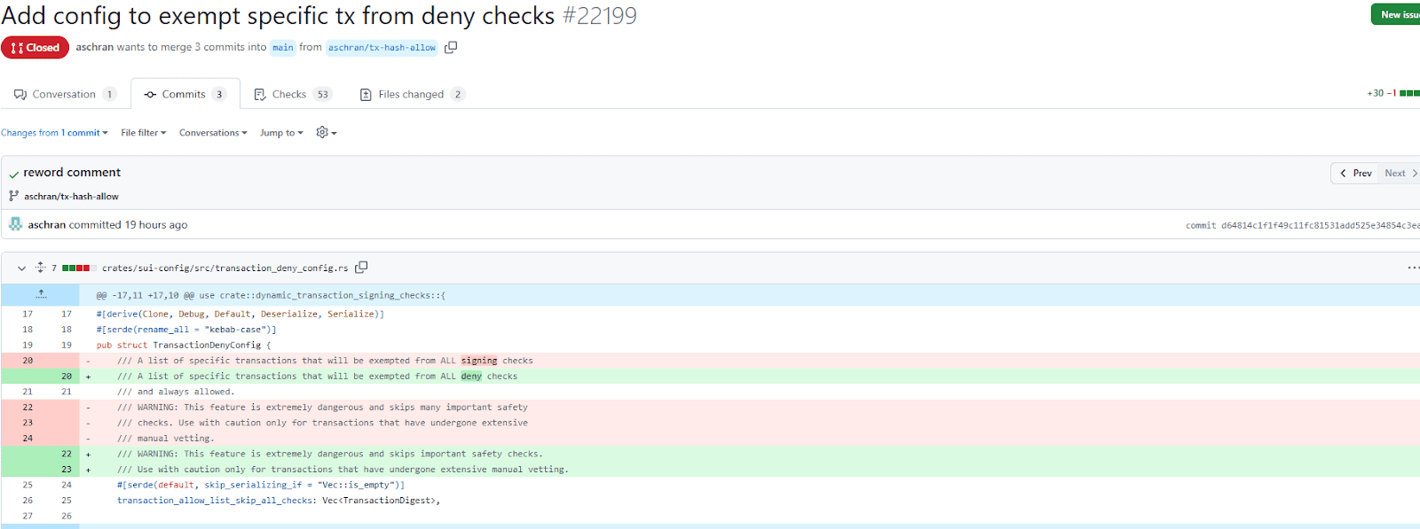 Mysten, Sui, white list function. Source: GitHub