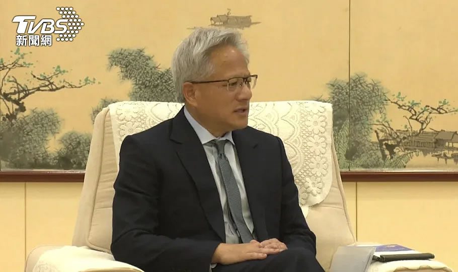 Jensen Huang on Taiwanese TV. Source: Yahoo/TVBS
