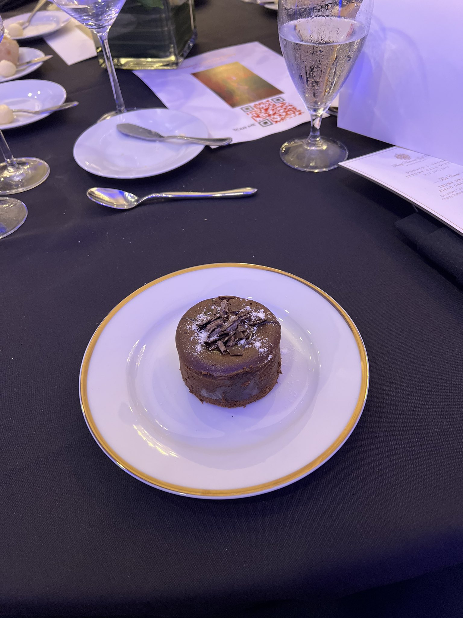 The lava cake dessert. Source: Nick Pinto