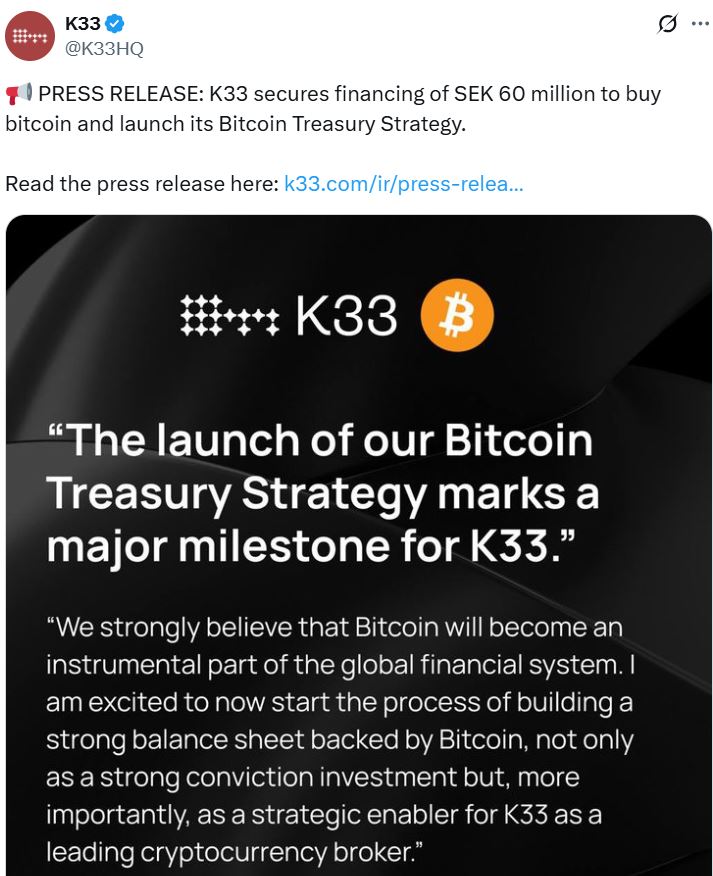 K33 Capital Raises $6.2M to Accumulate Bitcoin: A Strategic Move or Risky Bet?