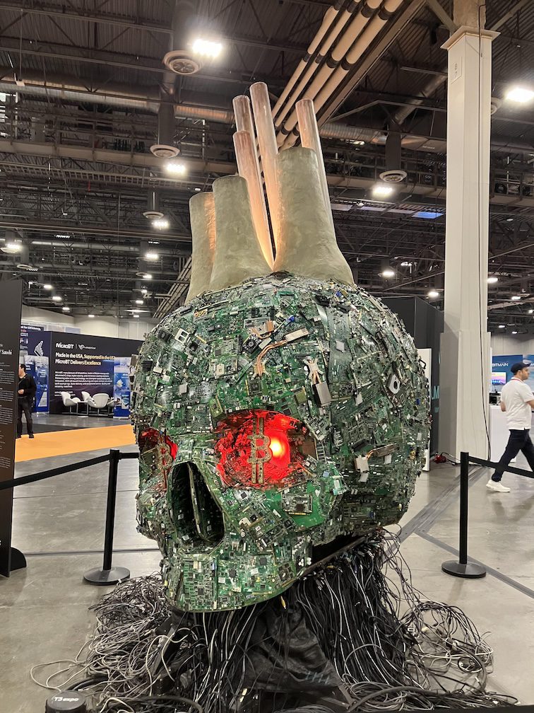 Las Vegas, Freedom, Event Recap - ‘The Skull of Satoshi’ art exhibit at Bitcoin 2025. Source: Cointelegraph