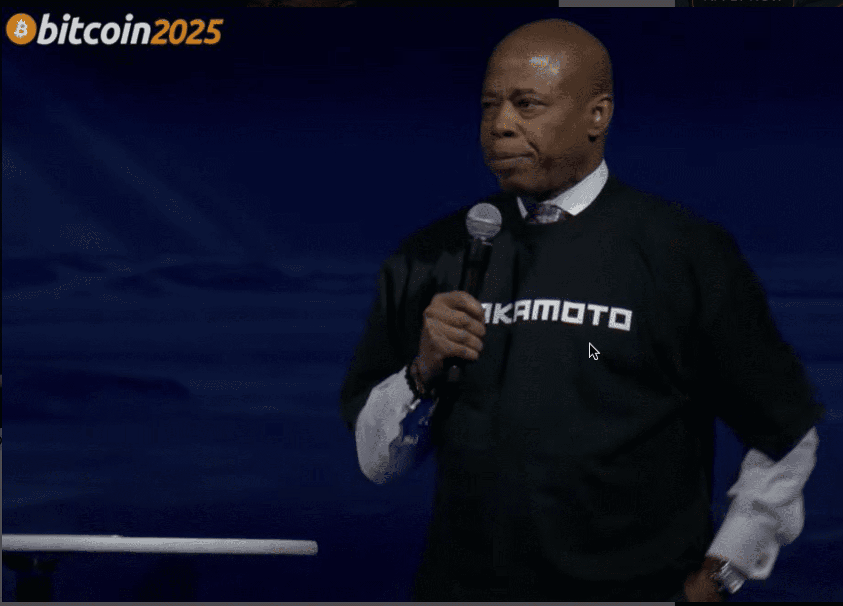 New York City Mayor Eric Adams speaking at Bitcoin 2025: YouTube