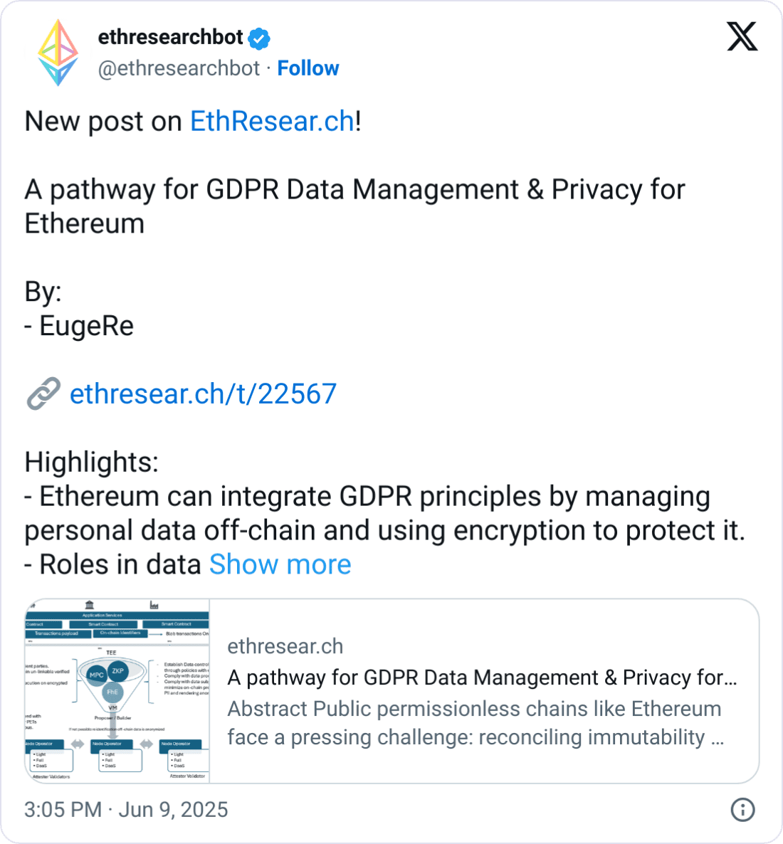 Ethereum’s GDPR Privacy Roadmap: Balancing Compliance and Decentralization