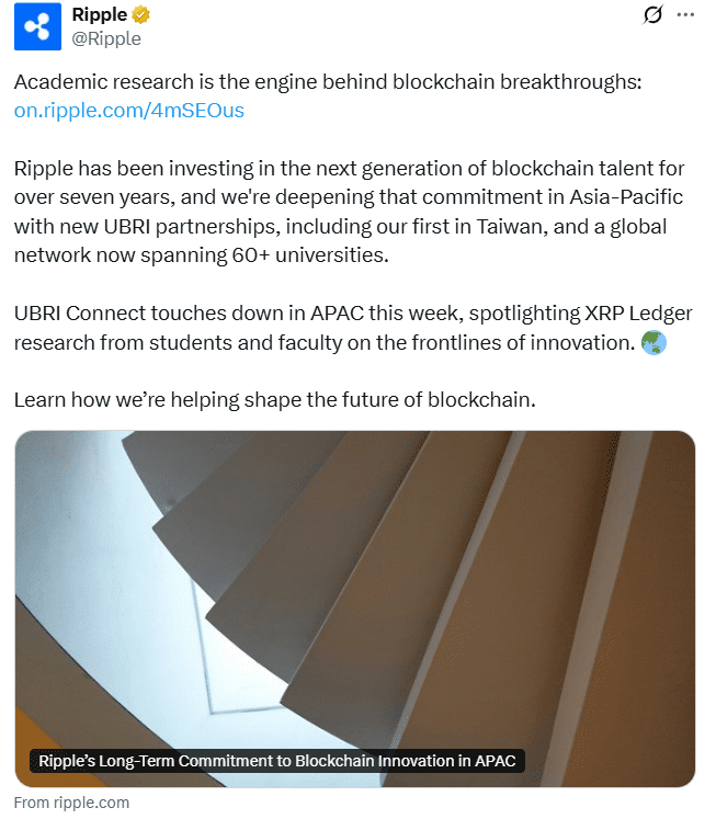 Donations, Ripple, RWA Tokenization, Source: Ripple