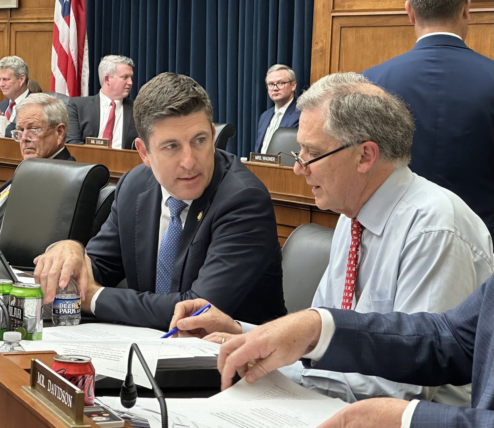 Bryan Steil (left) and French Hill (right) at the vote. Source: Bryan Steil