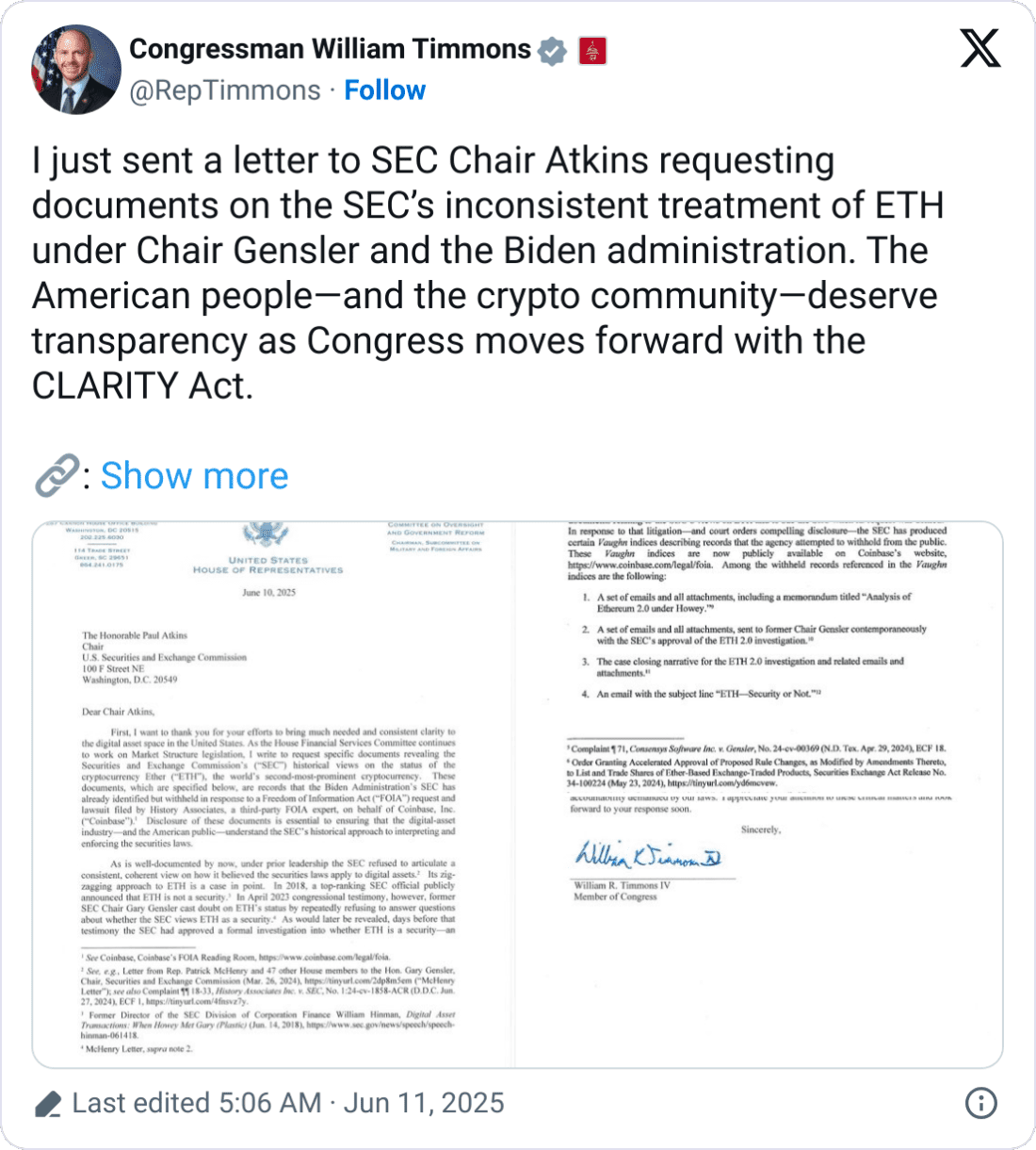 SEC, Ethereum 2.0, Ethereum ETF. The shifting regulatory landscape surrounding Ethereum is under scrutiny as a congressman seeks clarity from the SEC on its historical approach to the cryptocurrency.