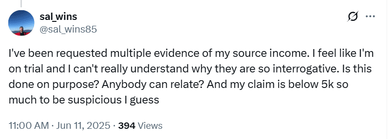 X user describes difficulties experienced during the FTX KYC verification process