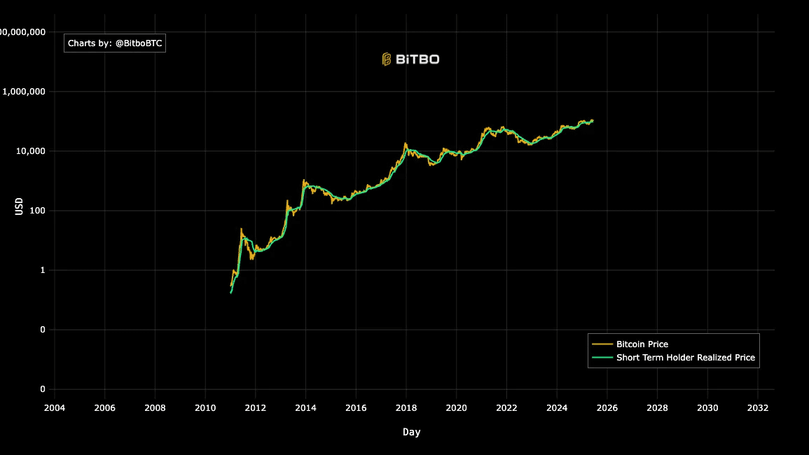 Bitcoin short-term holders are holding much smaller gains with the average purchase price of $97,911. Source: Bitbo